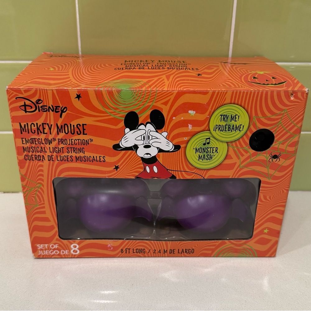 Disney Mickey Mouse EmoteGlow Purple Light String – Musical Halloween Decor